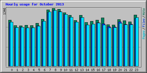 Hourly usage for October 2013